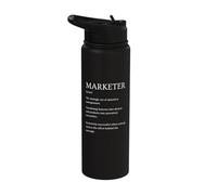 Funny Marketer Definition Sarcastic Dictionary Stainless Steel Insulated Water Bottle