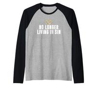 Funny Marriage Wedding Couple No Longer Living in Sin Raglan Baseball Tee