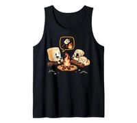 Funny Marshmallow Campfire Scary Story Roasting S’More Kids Tank Top