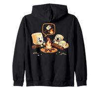Funny Marshmallow Campfire Scary Story Roasting S’more Kids Zip Hoodie