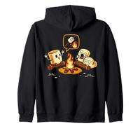 Funny Marshmallow Campfire Scary Story Roasting Smore Humor Zip Hoodie