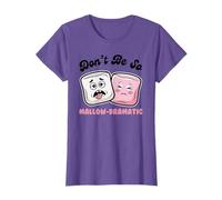 Funny Marshmallow Cartoon "Don't Be So Mallow-Dramatic" Kids T-Shirt