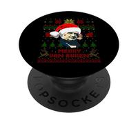 Funny Martin President Van Buren Christmas Parody Holiday PopSockets Adhesive PopGrip