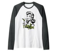 Funny Martini Drinking Woman, I Like It Filthy Dirty Martini Raglan Baseball Tee