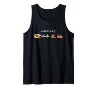 Funny Maryland Icons for Travelers Novelty Old Line State Tank Top