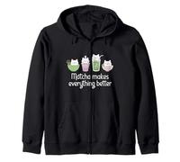 Funny Matcha Makes Everything Better Matcha Latte Lovers Zip Hoodie