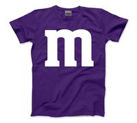 Funny Matching Costume - Chocolate Character Tshirt Matching Tees Halloween Couple Top Beginning with M Fancy Dress Party Team Tops Colours T-Shirt - 9-11 Years Purple