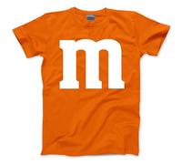 Funny Matching Costume - Chocolate Character Tshirt Matching Tees Halloween Couple Top Beginning with M Fancy Dress Party Team Tops Colours T-Shirt - 7-8 Years Orange