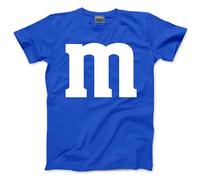 Funny Matching Costume - Chocolate Character Tshirt Matching Tees Halloween Couple Top Beginning with M Fancy Dress Party Team Tops Colours T-Shirt - XXL Blue