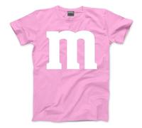 Funny Matching Costume - Chocolate Character Tshirt Matching Tees Halloween Couple Top Beginning with M Fancy Dress Party Team Tops Colours T-Shirt - XL Pink