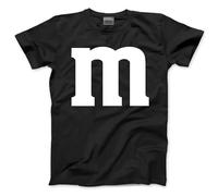 Funny Matching Costume - Chocolate Character Tshirt Matching Tees Halloween Couple Top Beginning with M Fancy Dress Party Team Tops Colours T-Shirt - 12-13 Years Black