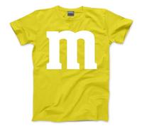 Funny Matching Costume - Chocolate Character Tshirt Matching Tees Halloween Couple Top Beginning with M Fancy Dress Party Team Tops Colours T-Shirt - 4XL Yellow