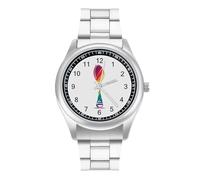 Funny Matching Couple Lesbian Gay LGBT Watches for Men Business Dress Watch Stainless Steel Band Wristwatch