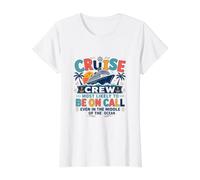 Funny Matching Family Cruise Crew Most Likely to Be On Call Value Graphic T-Shirt, Women, White, L