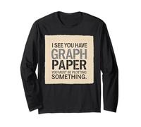 Funny Math Art Graphing Paper for Mathematics Student Long Sleeve T-Shirt