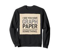Funny Math Art Graphing Paper for Mathematics Student Sweatshirt