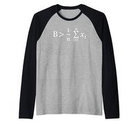 Funny Math - Be Greater than Average Raglan Baseball Tee