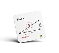 Funny Math Coaster - 'Find X Here It Is' Geek Pun - Novelty Wooden Mug Mat for Drinks - Humorous Gift for Teachers, Engineers, Students - STEM Desk Accessory for Office & Home