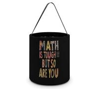 Funny Math Geometric Prints Halloween Tricking Or Treating Bucket Bags Reusable Candy Basket Tote Pumpkin Party Favor Bag