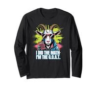 Funny Math I'm The G.O.A.T. Teacher Mathematics Calculator Long Sleeve T-Shirt