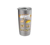Funny Math Infinite Energy Cat and Mechanical Engineering Stainless Steel Insulated Tumbler