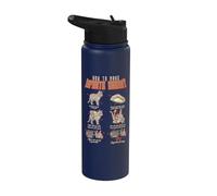 Funny Math Infinite Energy Cat and Mechanical Engineering Stainless Steel Insulated Water Bottle