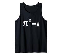Funny Math Joke Pun - Pi Joke pi Squared = g Maths Pun Joke Tank Top