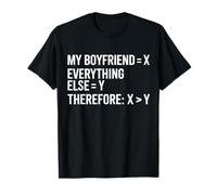 Funny Math Love Boyfriend is Greater Than Everything T-Shirt