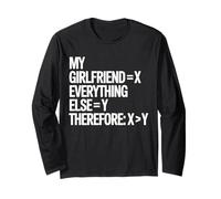 Funny Math Love Girlfriend is Greater Than Everything GF Long Sleeve T-Shirt