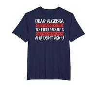 Funny Math Lover Algebra Graphic Women and Men Mathematics T-Shirt, Men's Big and Tall, Navy Blue, 2X Tall