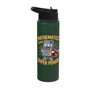 Funny Math Maths Student Graduate Teacher Mathematics Joke Stainless Steel Insulated Water Bottle