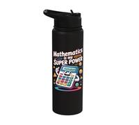 Funny Math Maths Student Graduate Teacher Mathematics Joke Stainless Steel Insulated Water Bottle