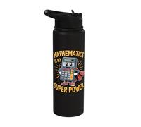 Funny Math Maths Student Graduate Teacher Mathematics Joke Stainless Steel Insulated Water Bottle