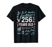 Funny Math Square Root of 256 16th Birthday 16 Year Old T-Shirt