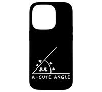 Funny Math Teacher A-Cute Angle Funny Saying Case for iPhone 14 Pro