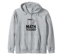 Funny MATH TEACHER Coffee Cup Algebra Calculus Zip Hoodie
