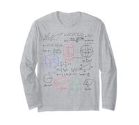 Funny Math Teacher Genius Enthusiast Calculus Formulas Nerd Long Sleeve T-Shirt