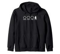 Funny Math Teacher Math Nerd Geometry Shape Dragon Pun Humor Zip Hoodie