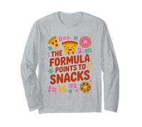 Funny Math The Formula Points to Snacks Humor Long Sleeve T-Shirt