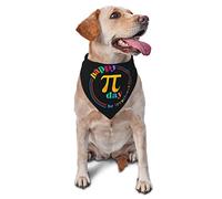 Funny Mathematical Happy Pi Day Dog Bandanas Pet Scarf Triangle Bib Cats Adjustable Kerchief Accessories for Small Medium Large Puppy