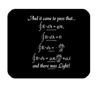 Funny Mathematical Math Formulas Mousepad, And It Came to Pass That and There Was Light Non-Slip Rubber Mousepad Gaming Mouse Pad Mat