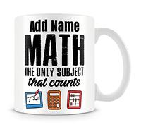 Funny Maths Mug Personalised Gift - Maths The Only Subject That Counts