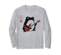 Funny Matsumoto Hoji Grumpy Frog Bass-Player Japanese Art Long Sleeve T-Shirt