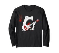 Funny Matsumoto Hoji Grumpy Frog Bass-Player Japanese Art Long Sleeve T-Shirt