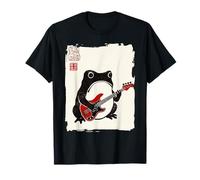 Funny Matsumoto Hoji Grumpy Frog Bass-Player Japanese Art T-Shirt