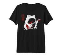 Funny Matsumoto Hoji Grumpy Frog Guitar-Player Japanese Art Premium T-Shirt