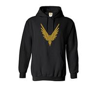 Funny Maverick Gold FOIL Print Hoodie Logan Paul Logang Inspired Kids Pullover Hood (Black, X-Small)