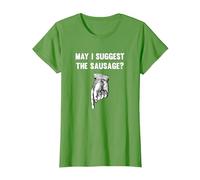 Funny May I Suggest The Sausage Offensive T-Shirt, Women, Grass Green, X-Large