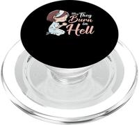 Funny May They Burn In Hell | Cute Girl Praying PopSockets PopGrip for MagSafe