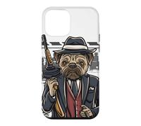 Funny mean looking Bad Pug Dog with Gun & cigar from 1920's Case for iPhone 12 mini